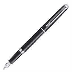 WATERMAN Hemisphere töltőtoll lakk fekete+ezüst klipsz