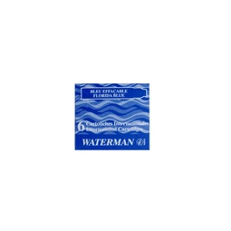 WATERMAN tintapatron rövid, kék, 6db/csomag