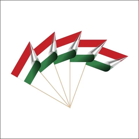 Zászló papír, hurkapálcán, magyar nemzeti 1db