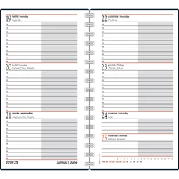Zsebnaptár 2026 heti B/6 REAL spirál, álló elrendezés, tropical