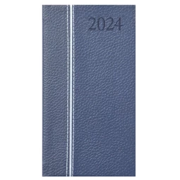 Zsebnaptár 2024 TOPTIMER Groovy G035, álló elrendezésű, kék-ezüst-kék