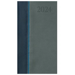 Zsebnaptár 2024 TOPTIMER Groovy G035 álló elrendezésű kék-kék-szürke