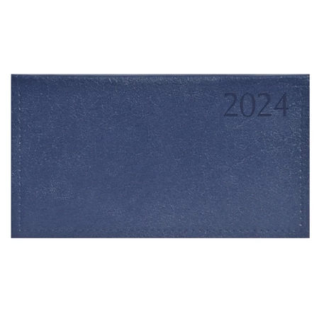 Zsebnaptár 2024 TOPTIMER Traditional T030 fekvő elrendezésű kék
