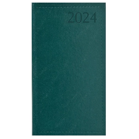 Zsebnaptár 2024 TOPTIMER Traditional T035 álló elrendezésű, zöld