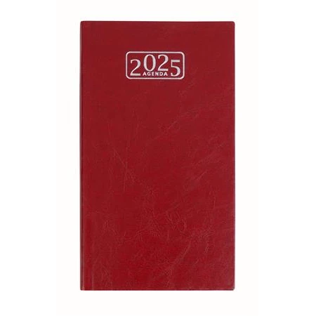 Zsebnaptár 2026 heti 17x9,5cm VICTORIA OFFICE Chrono álló bordó