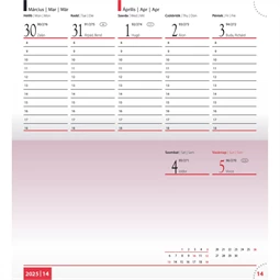 Zsebnaptár 2026 fekvő 9x16,5cm REAL Kensington barna