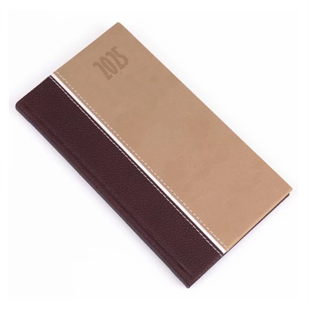 Zsebnaptár 2026 fekvő 9x16,5cm REAL Kensington barna