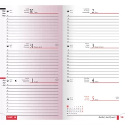 Zsebnaptár 2026 heti 9x16,5cm REAL Flexi álló elrendezésű, szirmok