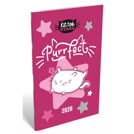 Zsebnaptár 2026 LIZZY heti álló 8,9x13,9cm Purrfect