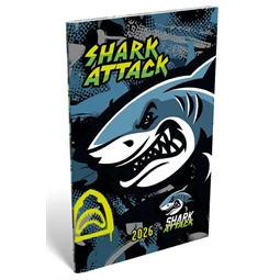 Zsebnaptár 2026 LIZZY heti álló 8,9x13,9cm Shark Attack