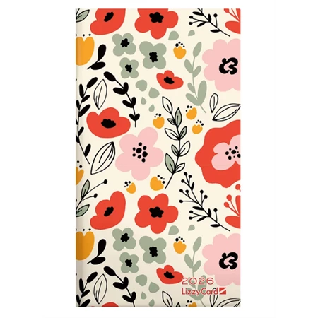 Zsebnaptár 2026 LIZZY heti fekvő 17x9,4cm Kind