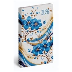 Zsebnaptár 2026 REAL Picture álló elrendezésű kékvirág