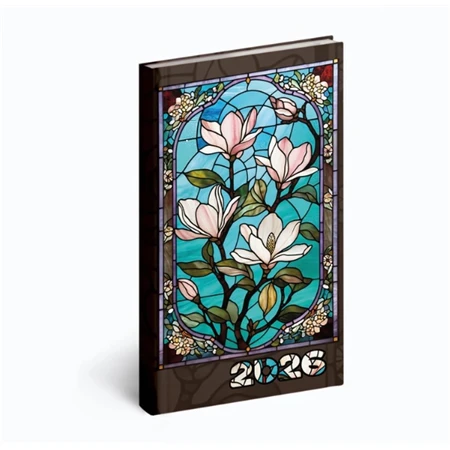 Zsebnaptár 2026 REAL Picture álló elrendezésű, ólomüveg