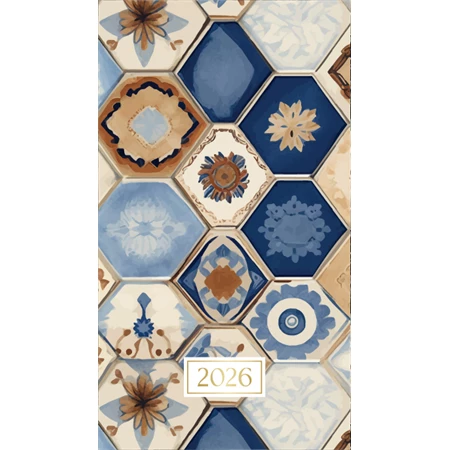 Zsebnaptár 2026 heti álló OFFICE 21  2026 papírborítós Patchwork