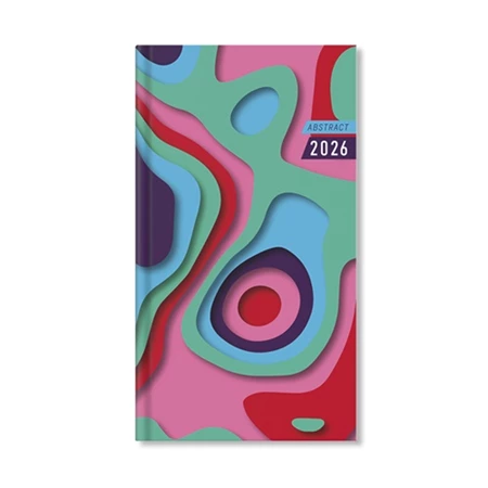 Zsebnaptár 2026 heti álló Period Abstract Mystic