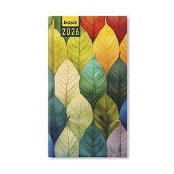 Zsebnaptár 2026 heti álló Period Basic Leaves