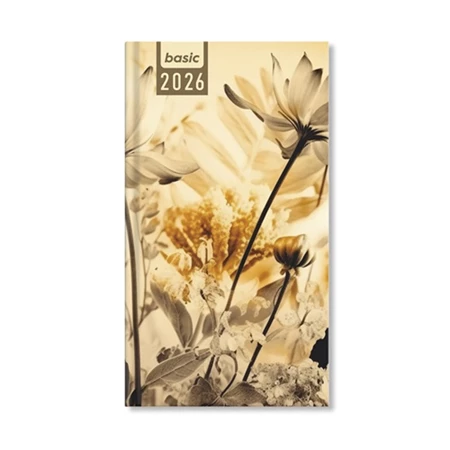 Zsebnaptár 2026 heti álló Period Basic Wildflowers