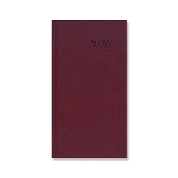 Zsebnaptár 2026 heti álló Period Standard műbőr bordó