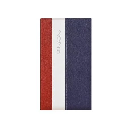 Zsebnaptár 2026 heti álló TOPTIMER Fashion F035 bordó-fehér-kék