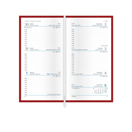 Zsebnaptár 2026 heti álló TOPTIMER Fashion F035 zöld-világoszöld-zöld