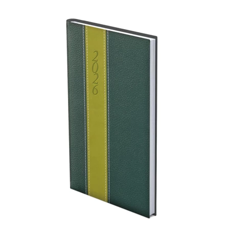 Zsebnaptár 2026 heti álló TOPTIMER Fashion F035 zöld-világoszöld-zöld