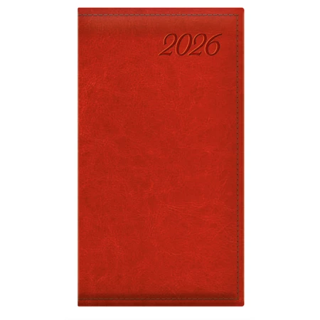 Zsebnaptár 2026 heti álló TOPTIMER Image I035 piros