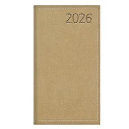 Zsebnaptár 2026 heti álló TOPTIMER Traditional T035 fehér lapos bézs