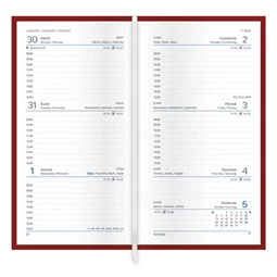 Zsebnaptár 2026 heti álló TOPTIMER Traditional T035 fehér lapos bézs