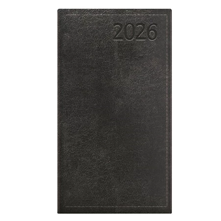 Zsebnaptár 2026 heti álló TOPTIMER Traditional T035 fehér lapos fekete