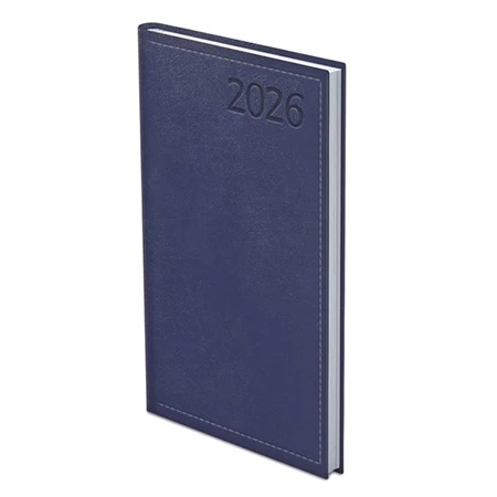 Zsebnaptár 2026 heti álló TOPTIMER Traditional T035 fehér lapos kék