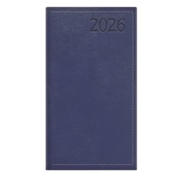 Zsebnaptár 2026 heti álló TOPTIMER Traditional T035 fehér lapos kék
