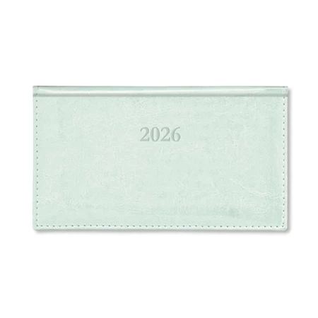 Zsebnaptár 2026 heti fekvő Period Border körbevarrott Menta