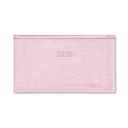 Zsebnaptár 2026 heti fekvő Period Border körbevarrott Rózsa