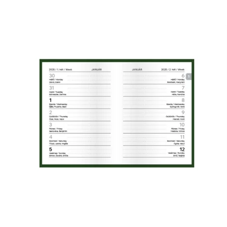 Zsebnaptár 2026 mini heti TOPTIMER Economic 8,8x12cm E031 kék