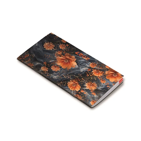 Zsebnaptár 2027 REAL Zsebirka 8011-52, Szirmok 80 x 150mm, 2 heti beosztású, 64 oldalas