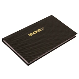 Zsebnaptár 2027 fekvő REAL Carbon 5711-82 bronz