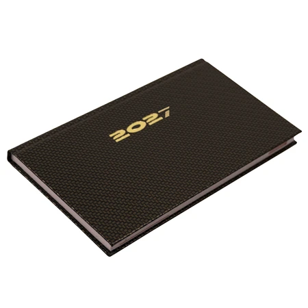 Zsebnaptár 2027 fekvő REAL Carbon 5711-82 bronz