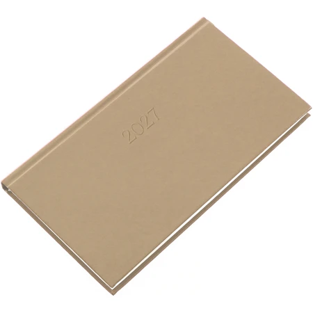 Zsebnaptár 2027 fekvő REAL Standard 5711-04  drapp