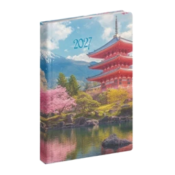 Zsebnaptár 2027 heti B/6 REAL Fiestina Light 5411-75 Pagoda