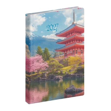 Zsebnaptár 2027 heti B/6 REAL Fiestina Light 5411-75 Pagoda