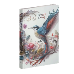 Zsebnaptár 2027 heti B/6  REAL Fiestina Light álló elrendezésű kolibri