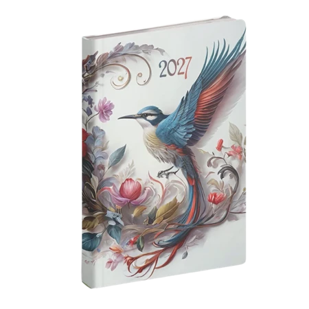 Zsebnaptár 2027 heti B/6  REAL Fiestina Light álló elrendezésű kolibri
