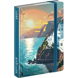 Zsebnaptár 2027 heti álló 9,8x14,5cm REAL 5812-RI, Riviera