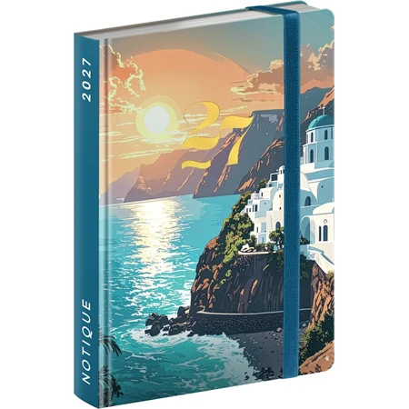 Zsebnaptár 2027 heti álló 9,8x14,5cm REAL 5812-RI, Riviera