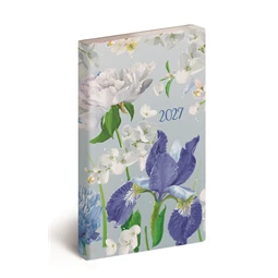 Zsebnaptár 2027 heti álló 9x16,5cm REAL Flexi 5811-82 botanika