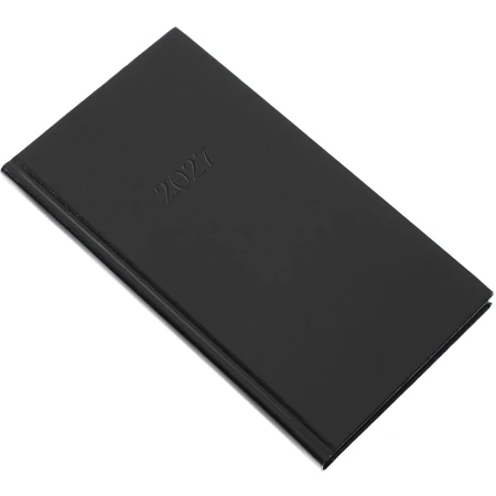 Zsebnaptár 2027 heti álló 9x16,5cm REAL Standard 5811-01 fekete