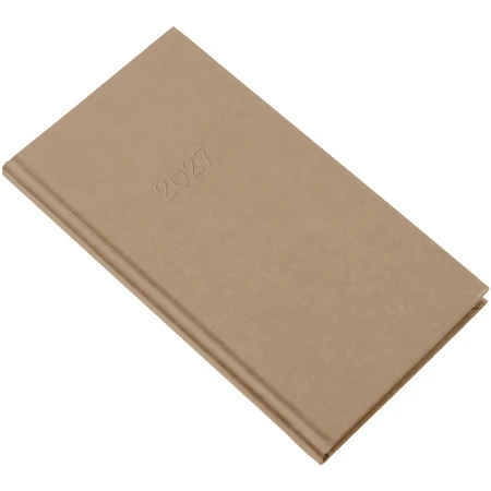 Zsebnaptár 2027 heti álló 9x16,5cm REAL Standard 5811-07 drapp
