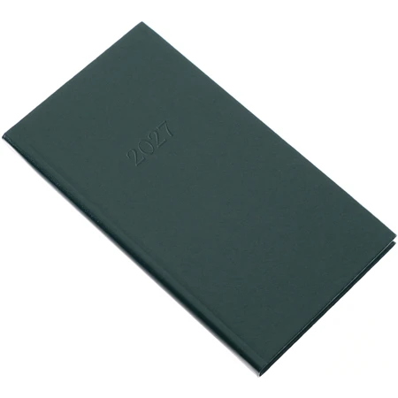 Zsebnaptár 2027 heti álló 9x16,5cm REAL Standard 5811-08 zöld