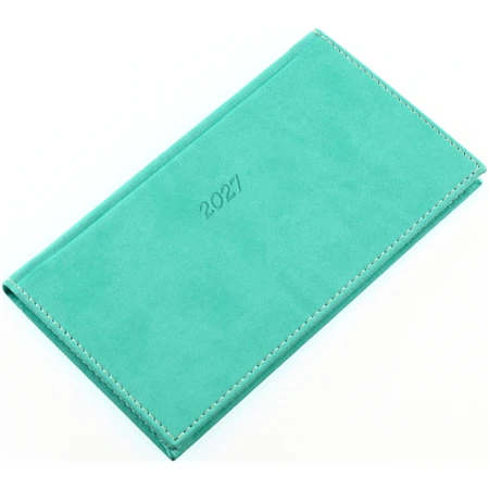 Zsebnaptár 2027 heti fekvő 9x16,5cm REAL Bolero 5712-40, türkiz