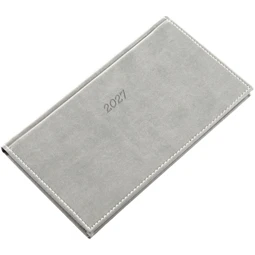 Zsebnaptár 2027 heti fekvő 9x16,5cm REAL Bolero 5712 -43, szürke